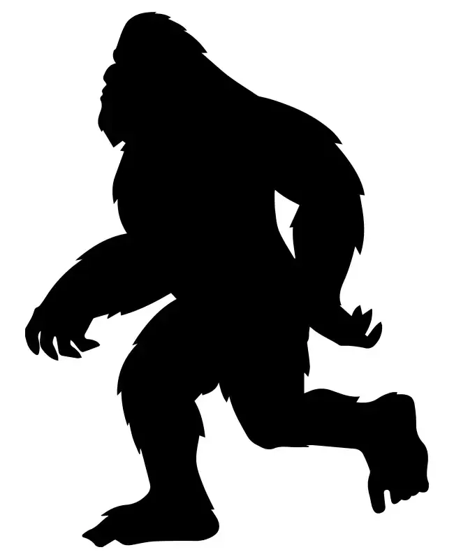 Walking Bigfoot Silhouette SVG Design | SVG Files for Cricut & Print
