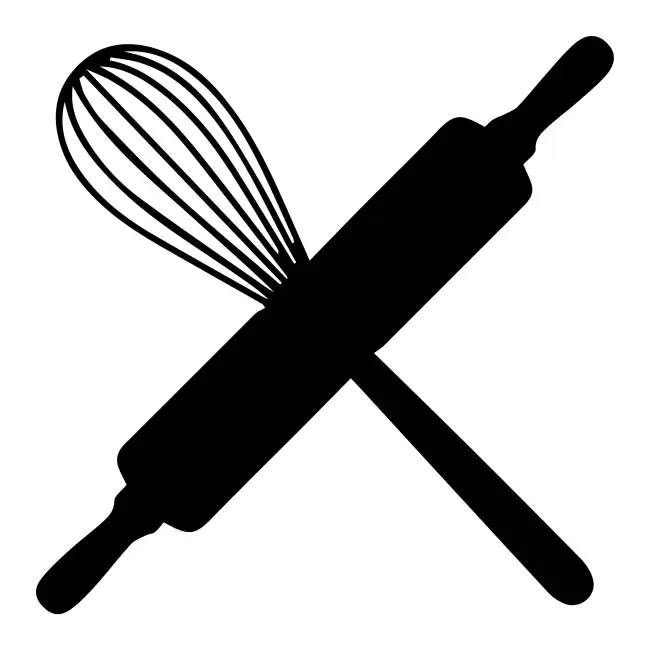 Whisk And Rolling Pin SVG Design | SVG Files for Cricut & Print