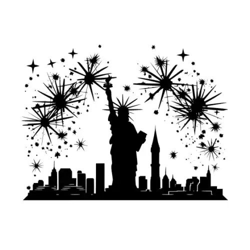 4th July Silhouette SVG Design | SVG Files for Cricut & Print
