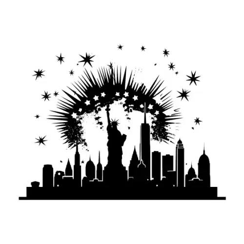 4th July Silhouette SVG Design | SVG Files for Cricut & Print