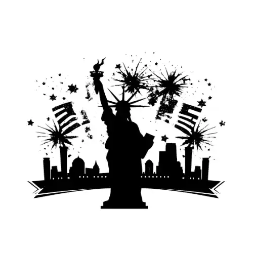 4th July Silhouette SVG Design | SVG Files for Cricut & Print