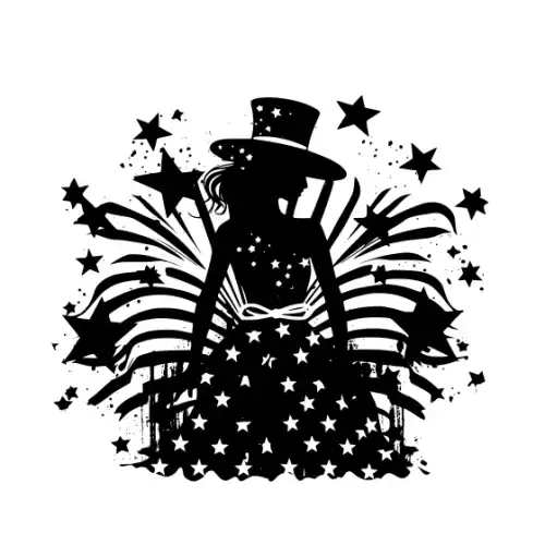 4th July Silhouette SVG Design | SVG Files for Cricut & Print