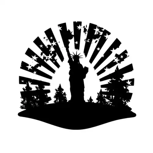 4th July Silhouette SVG Design | SVG Files for Cricut & Print