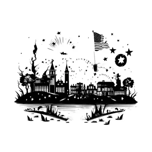 4th July Silhouette SVG Design | SVG Files for Cricut & Print