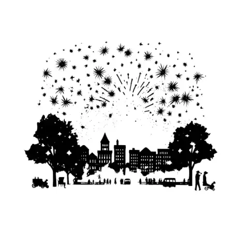 4th July Silhouette SVG Design | SVG Files for Cricut & Print