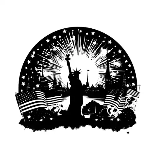 4th July Silhouette SVG Design | SVG Files for Cricut & Print