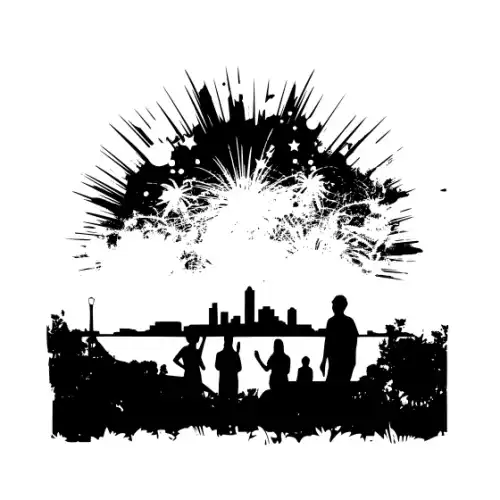 4th July Silhouette SVG Design | SVG Files for Cricut & Print