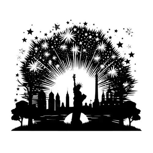 4th July Silhouette SVG Design | SVG Files for Cricut & Print