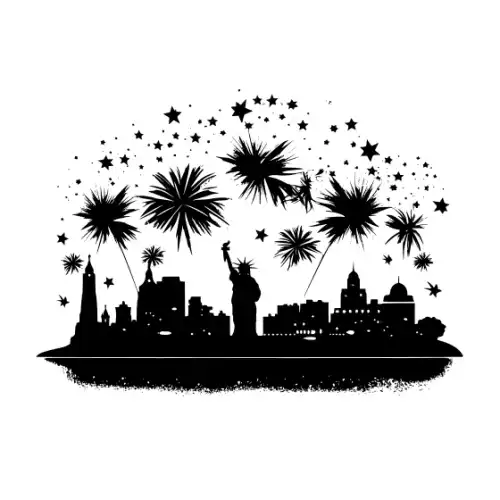 4th July Silhouette SVG Design | SVG Files for Cricut & Print