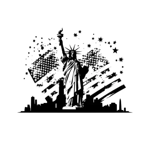 4th July Silhouette SVG Design | SVG Files for Cricut & Print