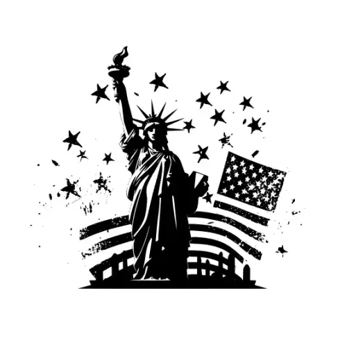 4th July Silhouette SVG Design | SVG Files for Cricut & Print