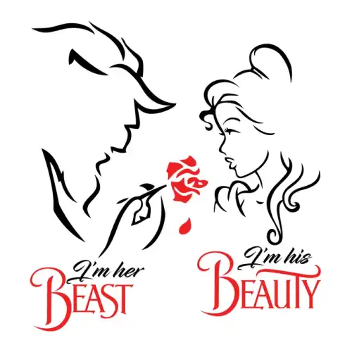 Beauty Beast SVG Design | SVG Files for Cricut & Print