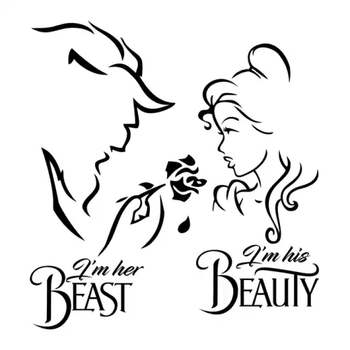 Beauty Beast SVG Design | SVG Files for Cricut & Print