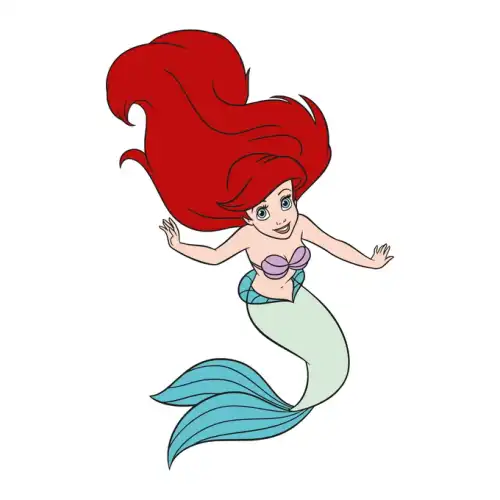 Little Mermaid Ariel SVG Design | SVG Files for Cricut & Print