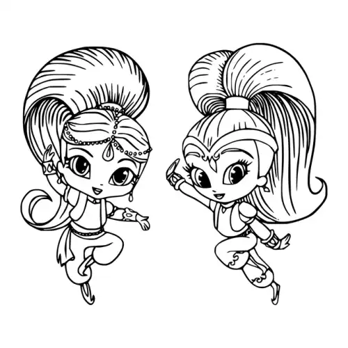 Shimmer And Shine SVG Design | SVG Files for Cricut & Print