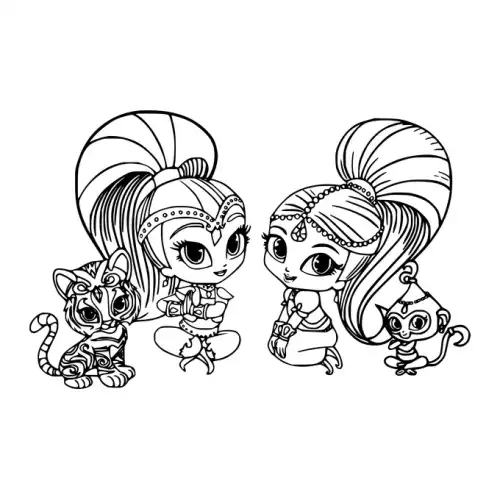 Shimmer And Shine SVG Design | SVG Files for Cricut & Print