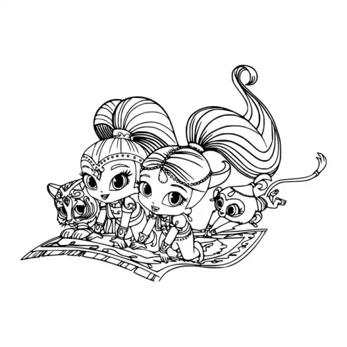 Shimmer And Shine SVG Design | SVG Files for Cricut & Print