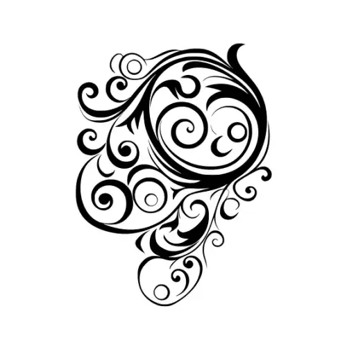 Abstract Tattoo Silhouette SVG Design | SVG Files for Cricut & Print