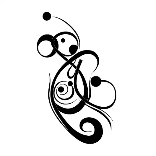 Abstract Tattoo Silhouette SVG Design | SVG Files for Cricut & Print