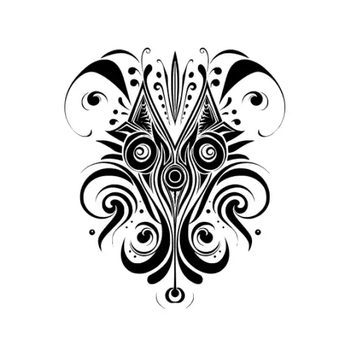 Abstract Tattoo Silhouette SVG Design | SVG Files for Cricut & Print