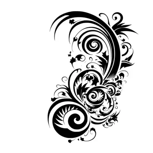 Abstract Tattoo Silhouette SVG Design | SVG Files for Cricut & Print