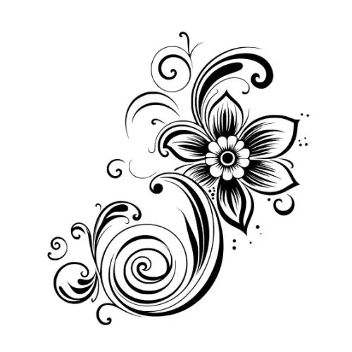 Abstract Tattoo Silhouette SVG Design | SVG Files for Cricut & Print