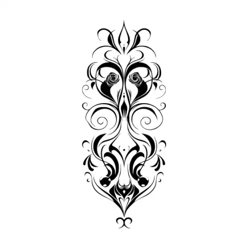 Abstract Tattoo Silhouette SVG Design | SVG Files for Cricut & Print