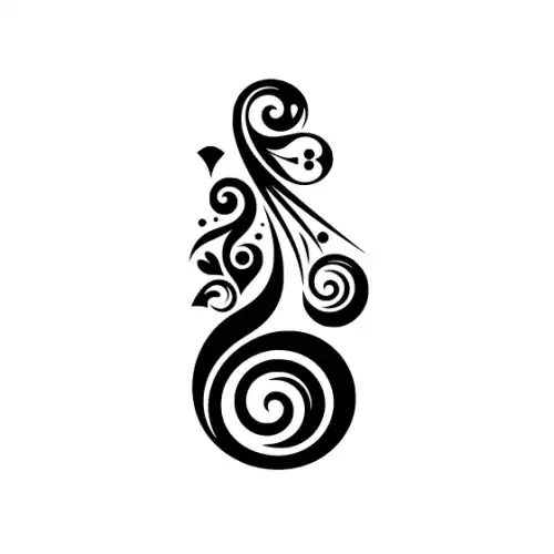 Abstract Tattoo Silhouette SVG Design | SVG Files for Cricut & Print