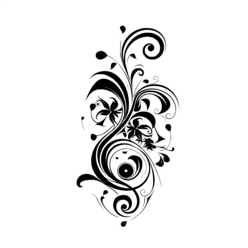 Abstract Tattoo Silhouette SVG Design | SVG Files for Cricut & Print