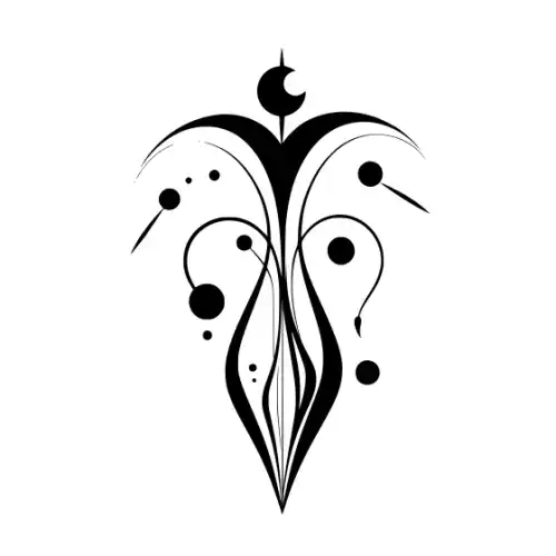 Abstract Tattoo Silhouette SVG Design | SVG Files for Cricut & Print