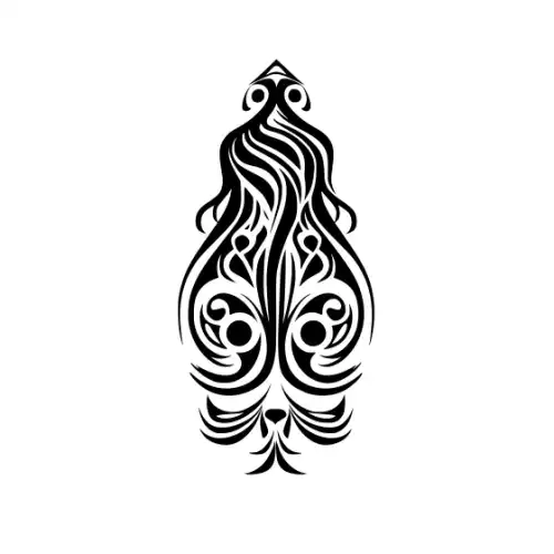 Abstract Tattoo Silhouette SVG Design | SVG Files for Cricut & Print