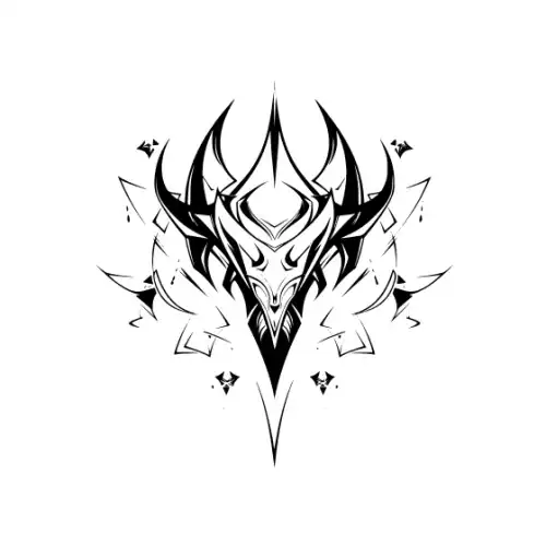 Abstract Tattoo Silhouette SVG Design | SVG Files for Cricut & Print