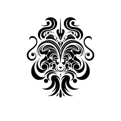 Abstract Tattoo Silhouette SVG Design | SVG Files for Cricut & Print