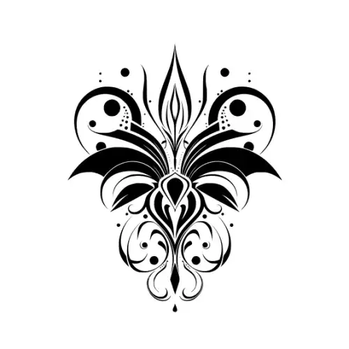 Abstract Tattoo Silhouette SVG Design | SVG Files for Cricut & Print