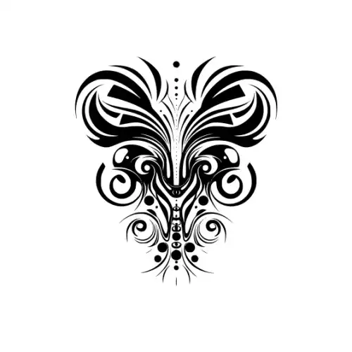 Abstract Tattoo Silhouette SVG Design | SVG Files for Cricut & Print
