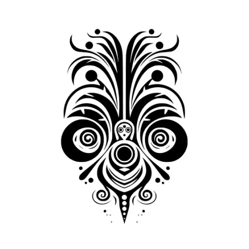 Abstract Tattoo Silhouette SVG Design | SVG Files for Cricut & Print