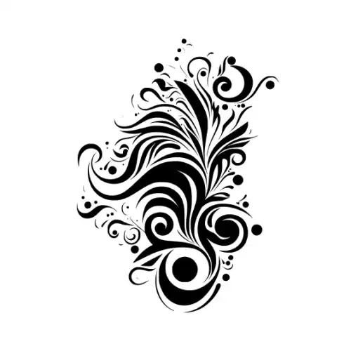 Abstract Tattoo Silhouette SVG Design | SVG Files for Cricut & Print