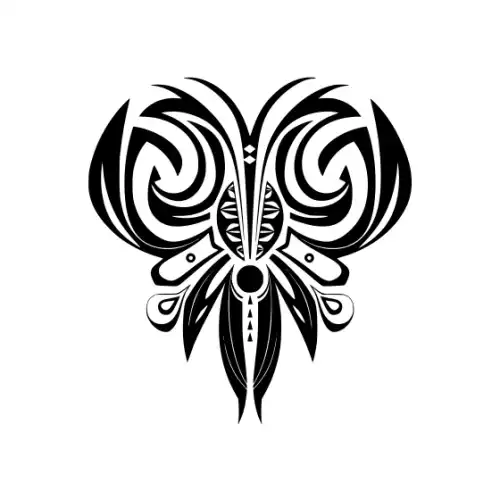 Abstract Tattoo Silhouette SVG Design | SVG Files for Cricut & Print