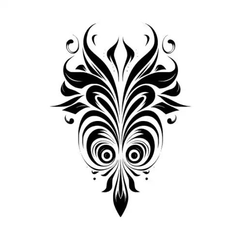 Abstract Tattoo Silhouette SVG Design | SVG Files for Cricut & Print