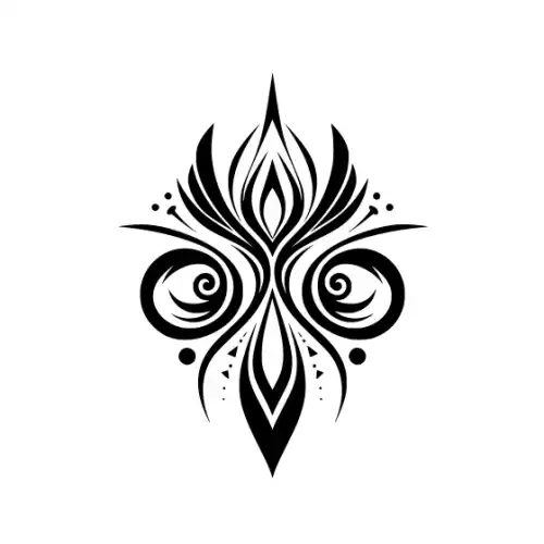 Abstract Tattoo Silhouette SVG Design | SVG Files for Cricut & Print