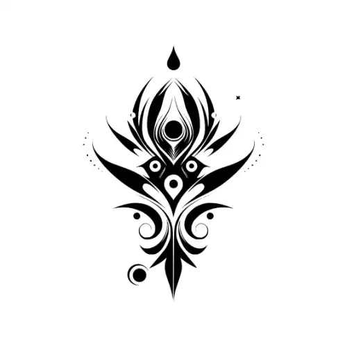 Abstract Tattoo Silhouette SVG Design | SVG Files for Cricut & Print