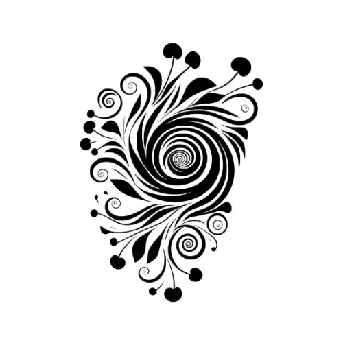 Abstract Tattoo Silhouette SVG Design | SVG Files for Cricut & Print