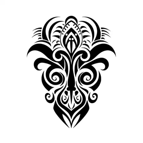 Abstract Tattoo Silhouette SVG Design | SVG Files for Cricut & Print