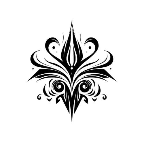 Abstract Tattoo Silhouette SVG Design | SVG Files for Cricut & Print