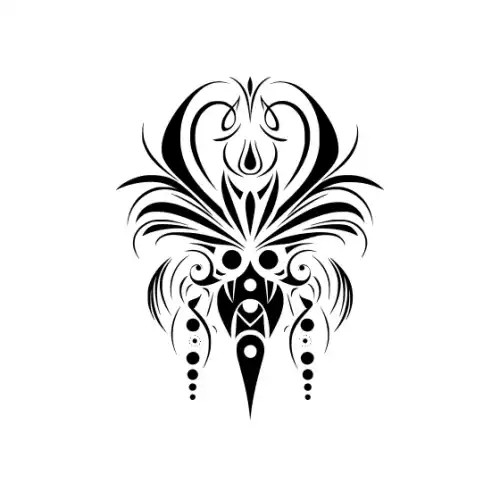 Abstract Tattoo Silhouette SVG Design | SVG Files for Cricut & Print