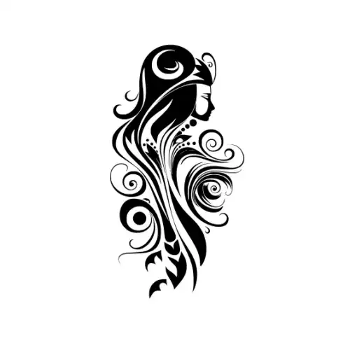 Abstract Tattoo Silhouette SVG Design | SVG Files for Cricut & Print