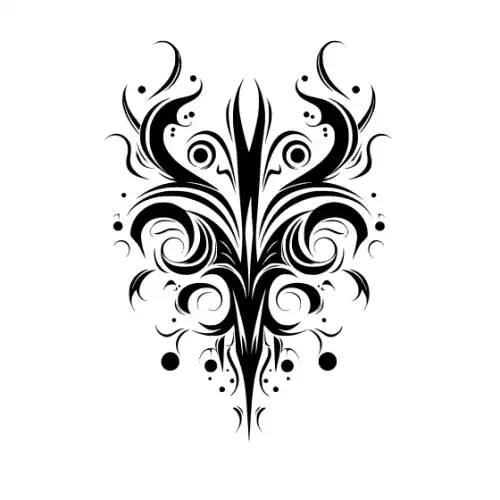 Abstract Tattoo Silhouette SVG Design | SVG Files for Cricut & Print