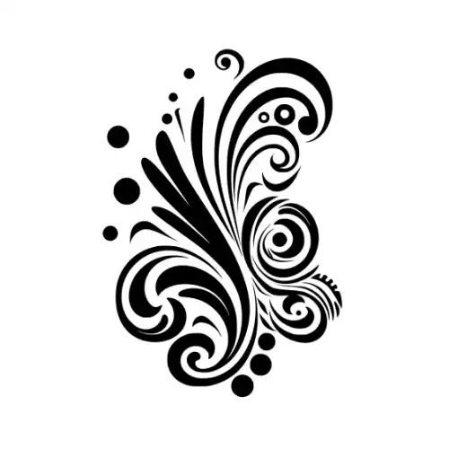 Abstract Tattoo Silhouette SVG Design | SVG Files for Cricut & Print