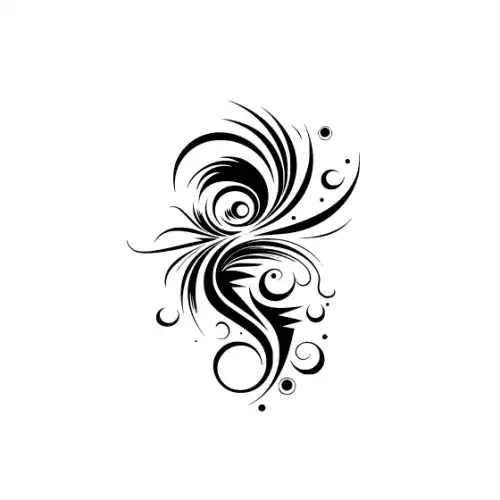 Abstract Tattoo Silhouette SVG Design | SVG Files for Cricut & Print