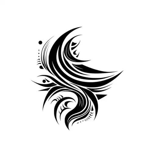 Abstract Tattoo Silhouette SVG Design | SVG Files for Cricut & Print